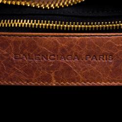 Pre Owned Balenciaga Brown Leather Classic City GGH Tote