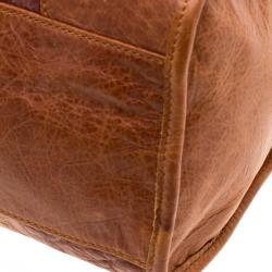 Pre Owned Balenciaga Brown Leather Classic City GGH Tote