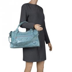 Pre Owned Balenciaga Papeete Leather Brogues GCH Classic City Tote