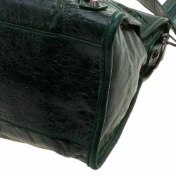 Pre Owned Balenciaga Pine Leather Classic City RH Tote