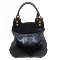 Pre Owned Balenciaga Anthracite Leather Giant 21 Hardware Slim Hobo