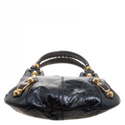 Pre Owned Balenciaga Anthracite Leather Giant 21 Hardware Slim Hobo