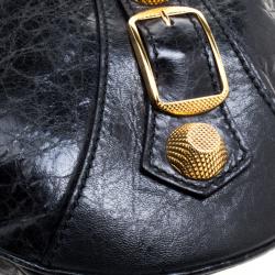 Pre Owned Balenciaga Anthracite Leather Giant 21 Hardware Slim Hobo