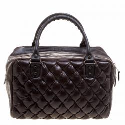 Pre Owned Balenciaga Charbon Matelasse Leather MM Bag
