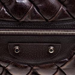 Pre Owned Balenciaga Charbon Matelasse Leather MM Bag