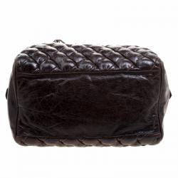 Pre Owned Balenciaga Charbon Matelasse Leather MM Bag
