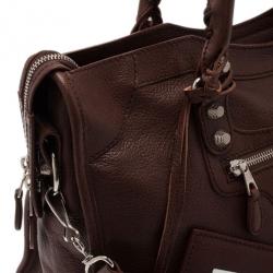 مملوكة مسبقًا Balenciaga Brown Leather Giant City Tote