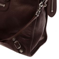 مملوكة مسبقًا Balenciaga Brown Leather Giant City Tote