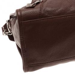 مملوكة مسبقًا Balenciaga Brown Leather Giant City Tote