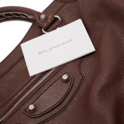 مملوكة مسبقًا Balenciaga Brown Leather Giant City Tote