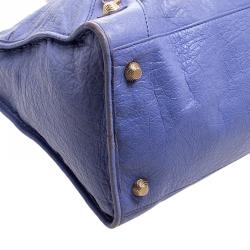 Pre Owned Balenciaga Mauve Leather Gold Hardware Work Tote