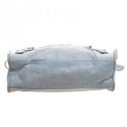 Pre Owned Balenciaga Sky Blue Leather Classic City GSH Tote