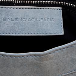 Pre Owned Balenciaga Sky Blue Leather Classic City GSH Tote