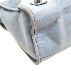 Pre Owned Balenciaga Sky Blue Leather Classic City GSH Tote