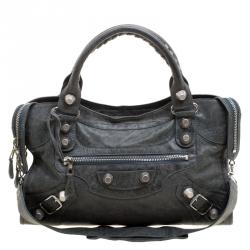 Pre Owned Balenciaga Sage Green Leather Classic City GSH Tote