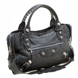 Pre Owned Balenciaga Sage Green Leather Classic City GSH Tote