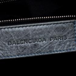 Pre Owned Balenciaga Sage Green Leather Classic City GSH Tote
