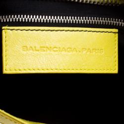 Pre Owned Balenciaga Yellow Leather Classic City GSH Tote