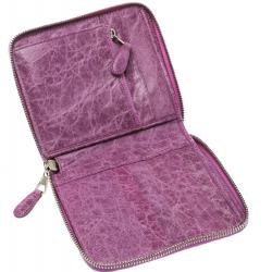 Pre Owned Balenciaga Bubble Gum Leather Silver Mini Compagnon Wallet