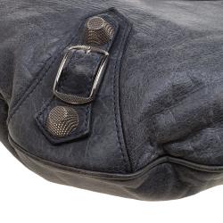 Balenciaga Grey Leather Giant Hobo