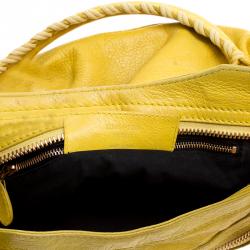 Pre Owned Balenciaga Yellow Leather Classic City GSH Tote