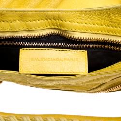 Pre Owned Balenciaga Yellow Leather Classic City GSH Tote