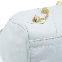 Balenciaga White Leather Giant Midday Bag