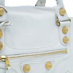 Balenciaga White Leather Giant Midday Bag