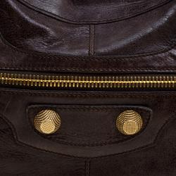 Pre Owned Balenciaga Brown Leather GGH Part Time Tote