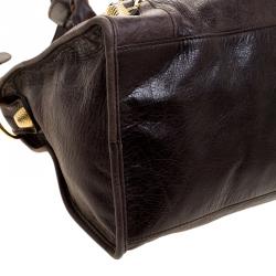 Pre Owned Balenciaga Brown Leather GGH Part Time Tote