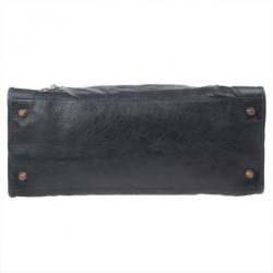Pre Owned Balenciaga Charcoal Leather Work Tote