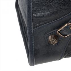 Pre Owned Balenciaga Charcoal Leather Work Tote