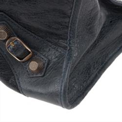 Pre Owned Balenciaga Charcoal Leather Work Tote