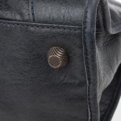 Pre Owned Balenciaga Charcoal Leather Work Tote