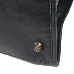 Pre Owned Balenciaga Charcoal Leather Work Tote