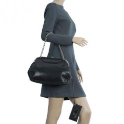 Pre Owned Balenciaga Black Leather Frame Bag