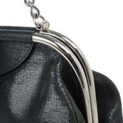Pre Owned Balenciaga Black Leather Frame Bag