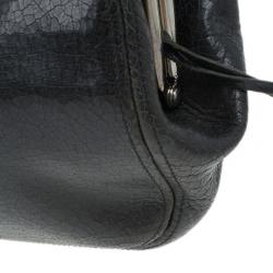 Pre Owned Balenciaga Black Leather Frame Bag