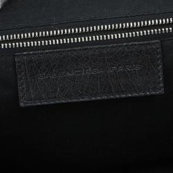 Pre Owned Balenciaga Black Leather Frame Bag