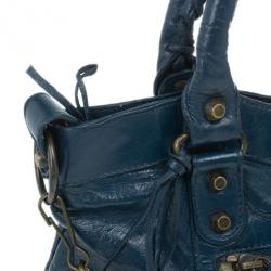 Pre Owned Balenciaga Blue Leather First Tote