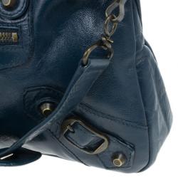 Pre Owned Balenciaga Blue Leather First Tote