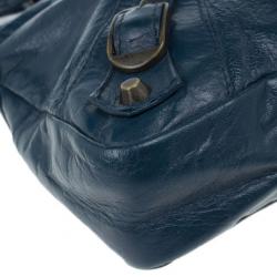 Pre Owned Balenciaga Blue Leather First Tote