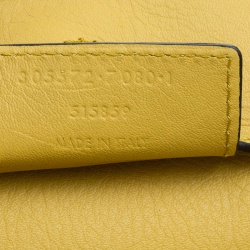 مملوكة مسبقًا Balenciaga Curry Leather Mini Papier A4 Magnet Tote