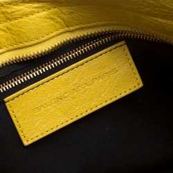 Pre Owned Balenciaga Curry Leather Giant 12 Gold Hardware Part Time Tote