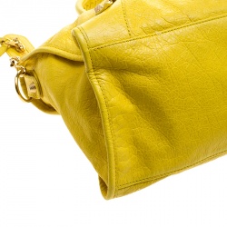 Pre Owned Balenciaga Curry Leather Giant 12 Gold Hardware Part Time Tote