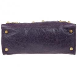 مملوكة مسبقًا Balenciaga Purple Lambskin Giant Work
