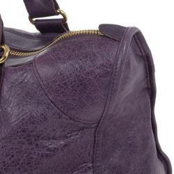 مملوكة مسبقًا Balenciaga Purple Lambskin Giant Work