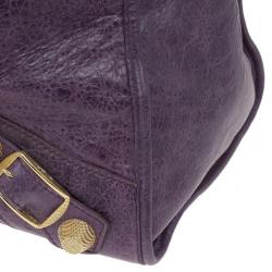 مملوكة مسبقًا Balenciaga Purple Lambskin Giant Work