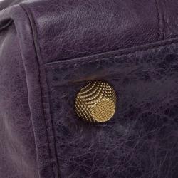 مملوكة مسبقًا Balenciaga Purple Lambskin Giant Work