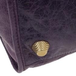 مملوكة مسبقًا Balenciaga Purple Lambskin Giant Work